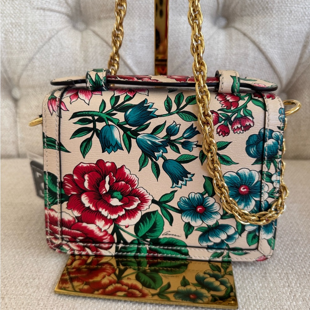Auth. Gucci LIMITED EDITION Padlock Flower Bag - New Without Tags - Picture 5 of 14